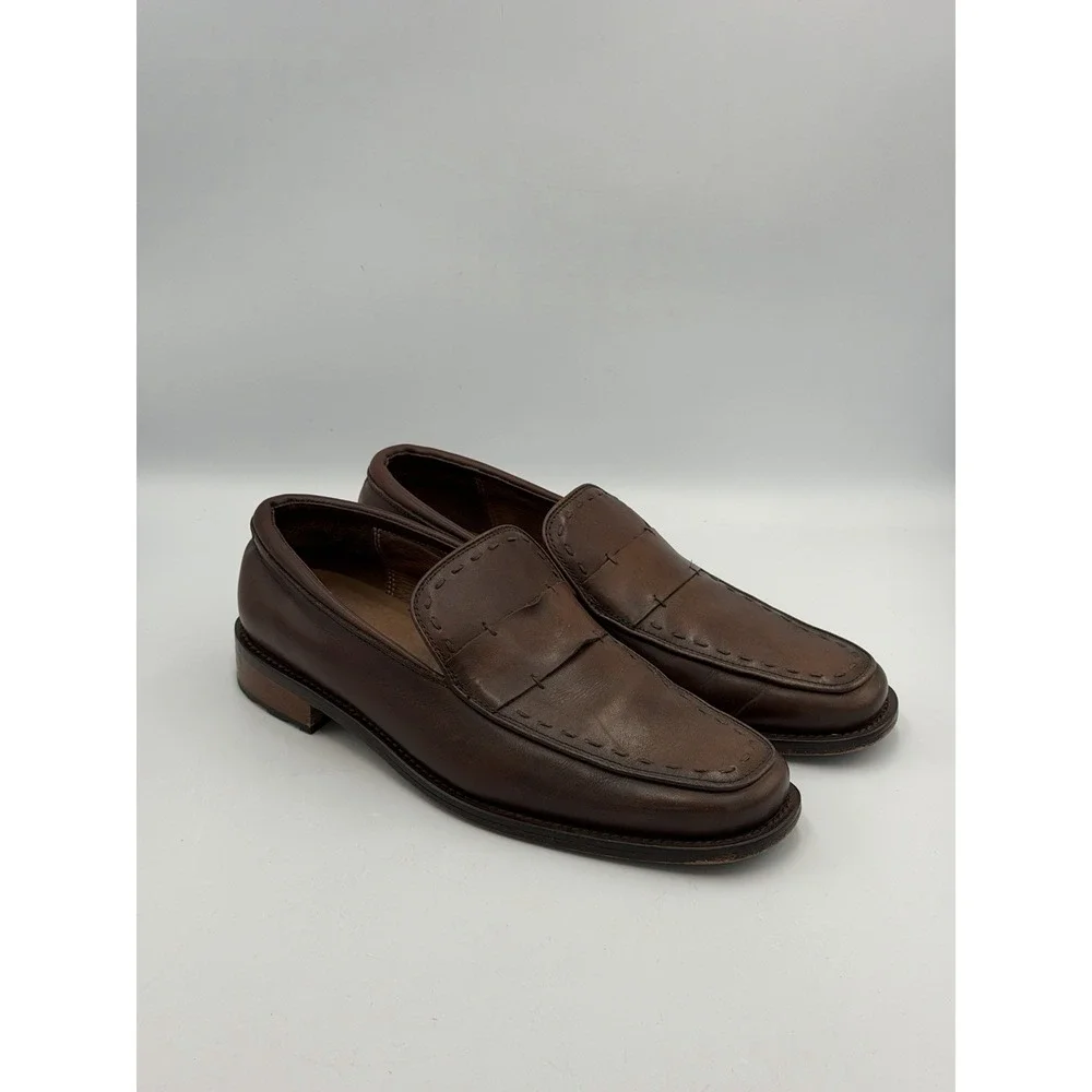 H.S. Trask Choteau Loafer Brown Leather Penny Loafers Men's Size 8M
